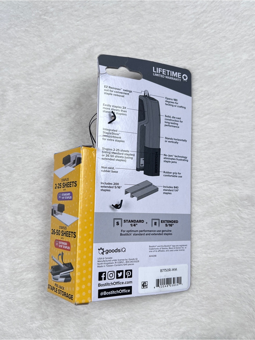 Bostitch Epic 50 Die-Cast Metal Stapler Jam Free 50 Sheet Silver & Black New - Picture 4 of 4